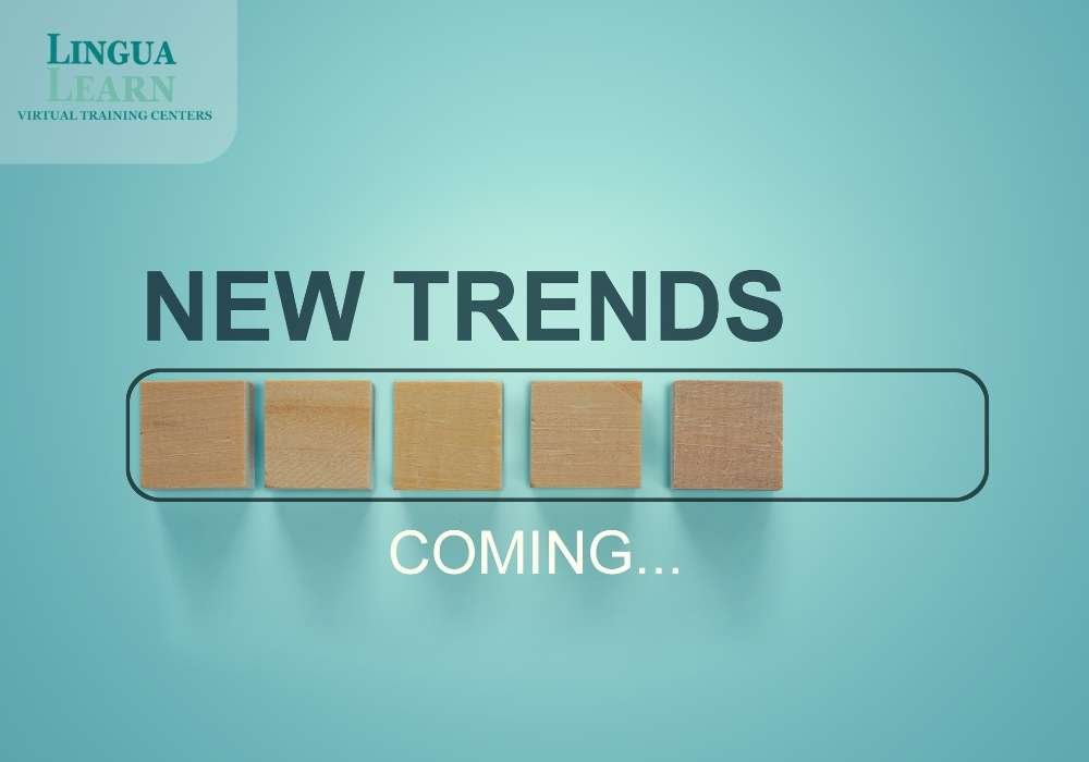 sign with the word 'new trend coming'